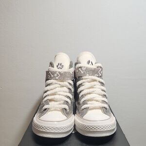 White and Gray Converse